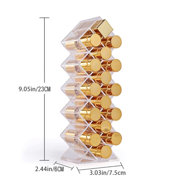 1-Pack Fish Shape Lipstick Organizer Tower Acrylic - Picture 2 of 4